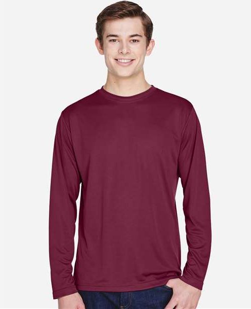 Sport Maroon Men's Zone Performance Long Sleeve T-Shirt - TT11L
