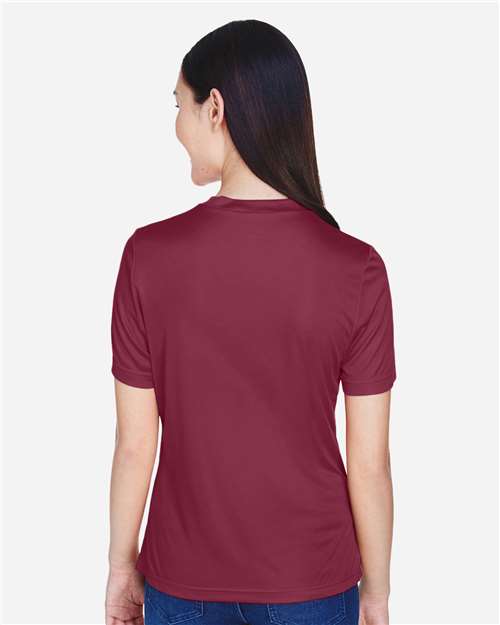 Rear View of Sport Maroon Women's Zone Performance T-Shirt - TT11W