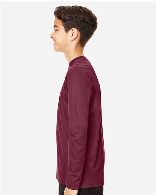 Sport Maroon Youth Zone Performance Long Sleeve T-Shirt - TT11YL