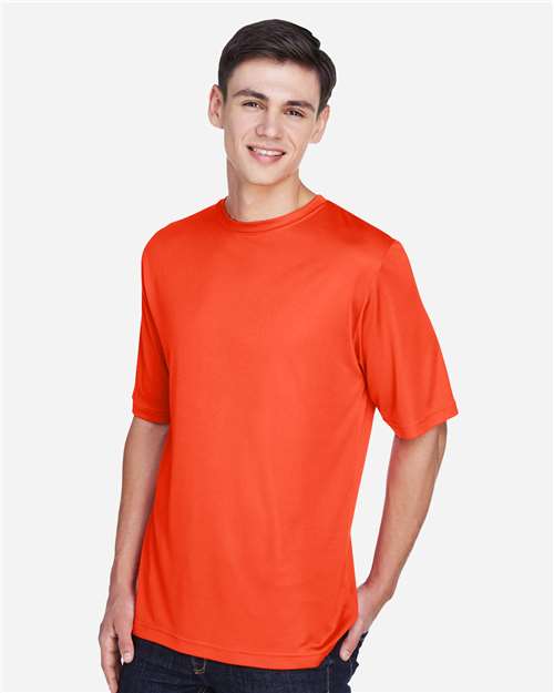 Front View of Sport Orange Men's Zone Performance T-Shirt - TT11