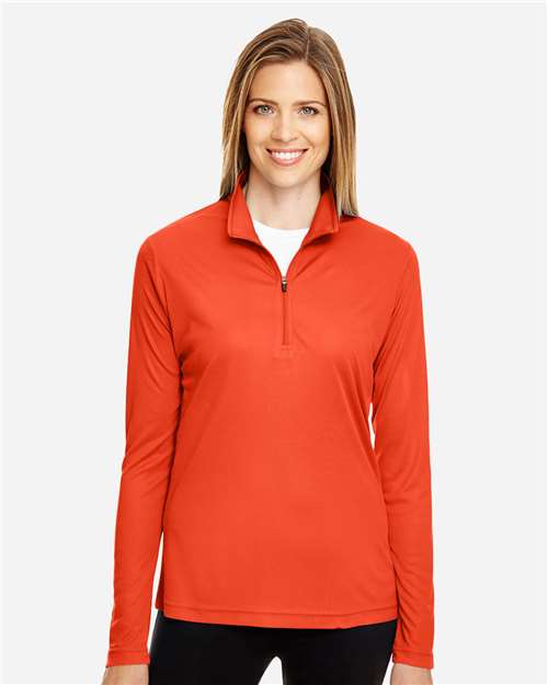 Sport Orange Women&#39;s Zone Performance Quarter-Zip Pullover - TT31W