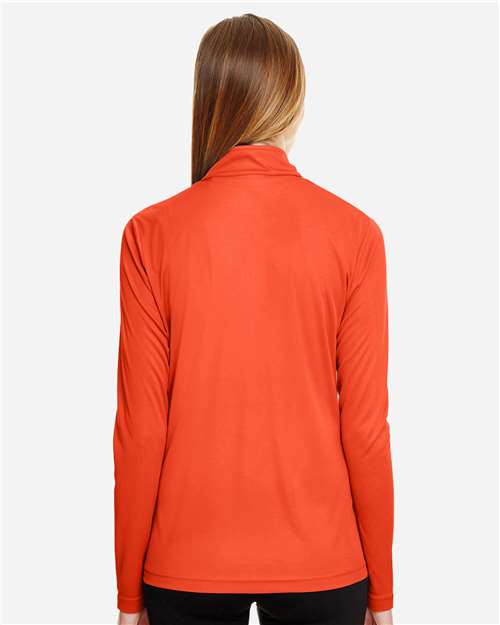 Sport Orange Women&#39;s Zone Performance Quarter-Zip Pullover - TT31W