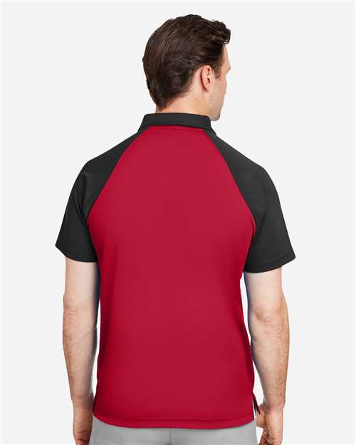 Sport Red/ Black Men&#39;s Command Snag-Protection Colorblock Polo - TT21C