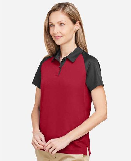 Sport Red/ Black Women&#39;s Command Snag-Protection Colorblock Polo - TT21CW