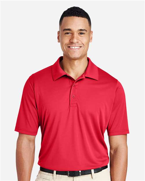 Front View of Sport Red Men's Zone Performance Polo - TT51