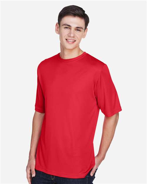 Front View of Sport Red Men's Zone Performance T-Shirt - TT11