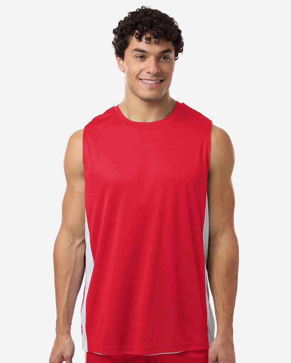Sport Red/ White Unisex Zone Performance Reversible Jersey - TT115 plain