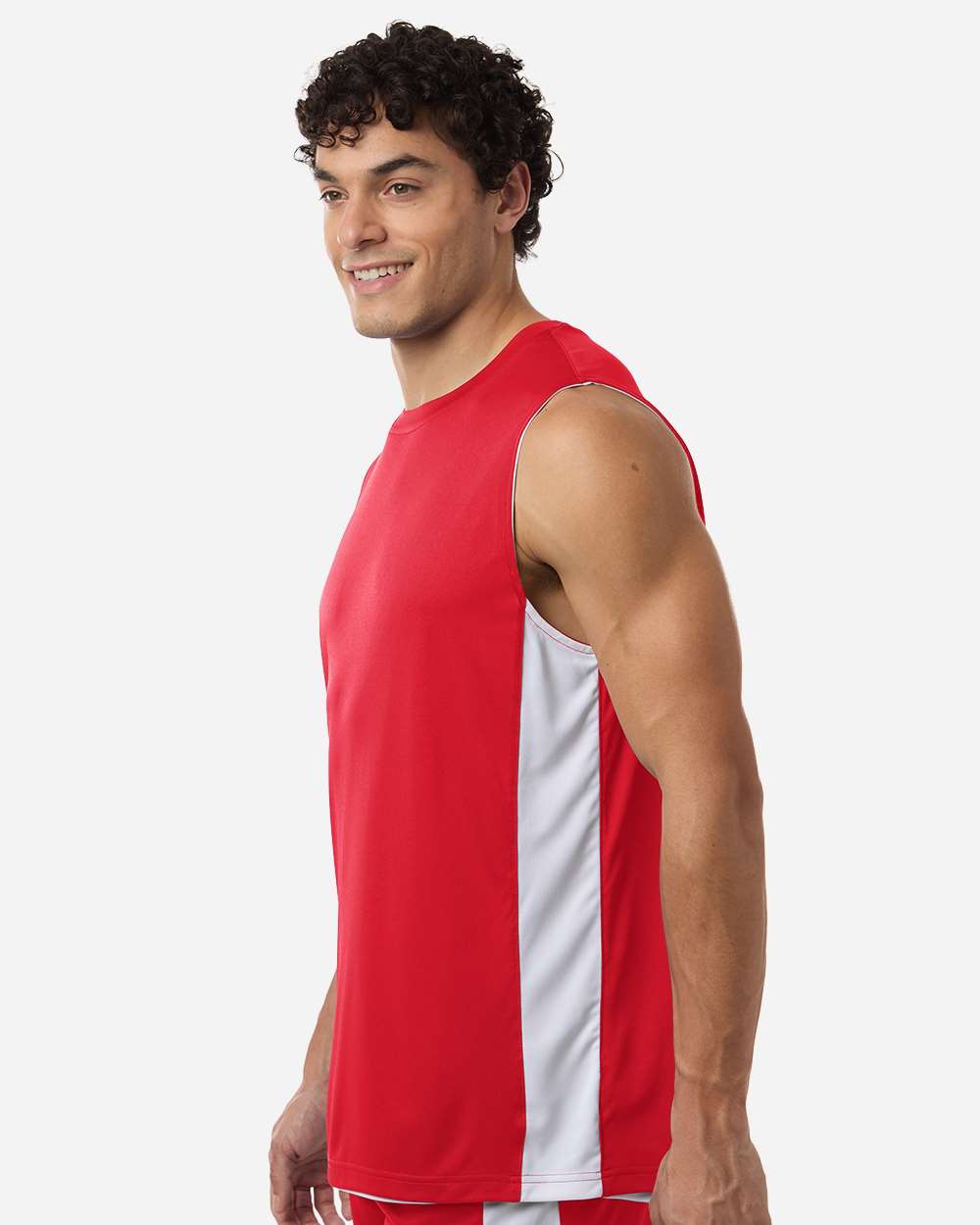 Sport Red/ White Unisex Zone Performance Reversible Jersey - TT115