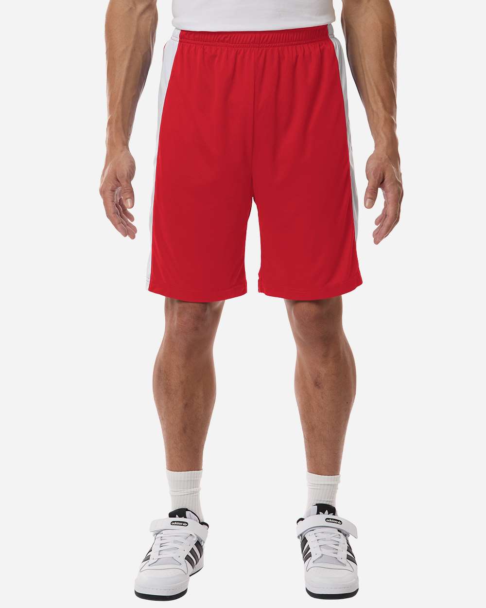 Sport Red/ White Unisex Zone Performance Reversible Shorts - TT115B