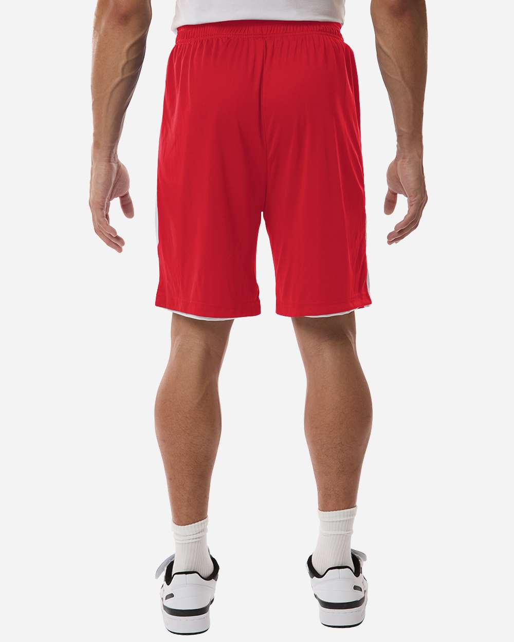 Sport Red/ White Unisex Zone Performance Reversible Shorts - TT115B