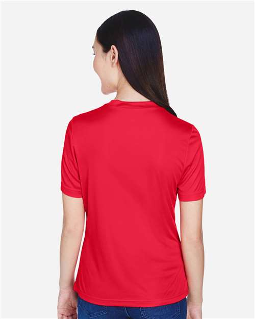 Rear View of Sport Red Women's Zone Performance T-Shirt - TT11W