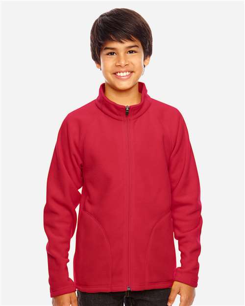 Sport Red Youth Campus Microfleece Jacket - TT90Y
