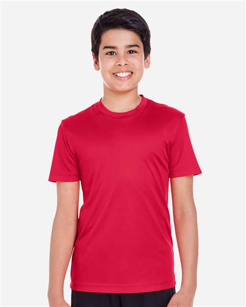 Rear View of Sport Red Youth Zone Performance T-Shirt - TT11Y