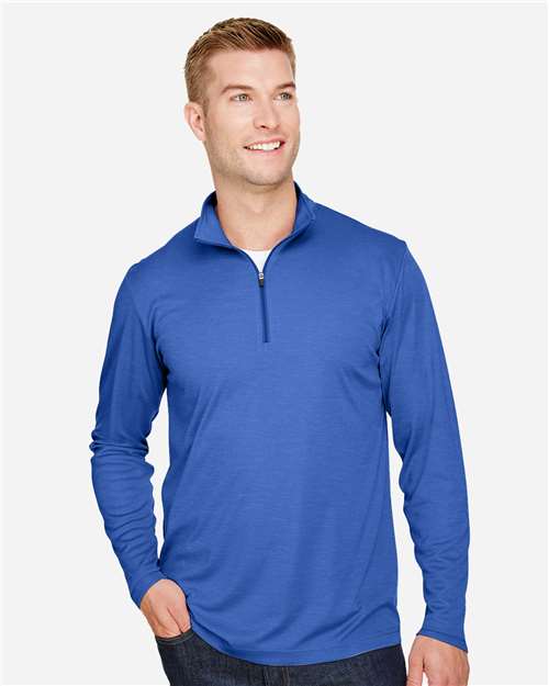 Sport Royal Heather Men&#39;s Zone Sonic Heather Performance Quarter-Zip Pullover - TT31H