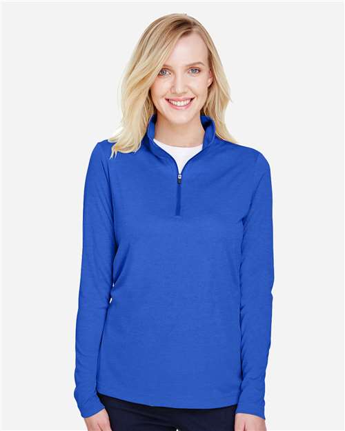 Sport Royal Heather Women&#39;s Zone Sonic Heather Performance Quarter-Zip Pullover - TT31HW
