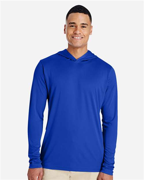 Front View of Sport Royal Men's Zone Performance Hooded T-Shirt - TT41