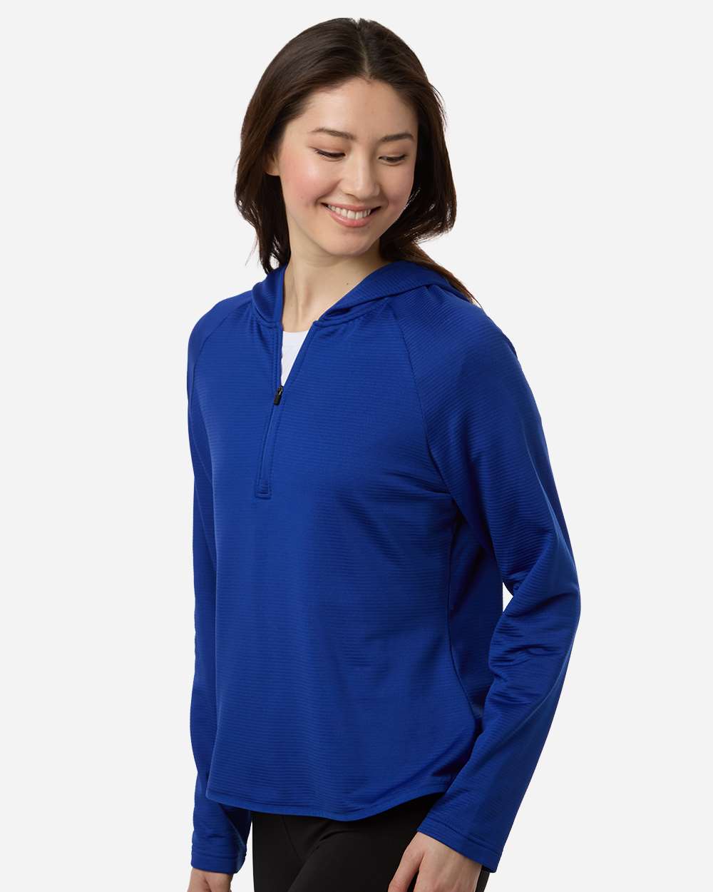 Sport Royal Women's Qualify Quarter-Zip Hooded Pullover - TT200W plain