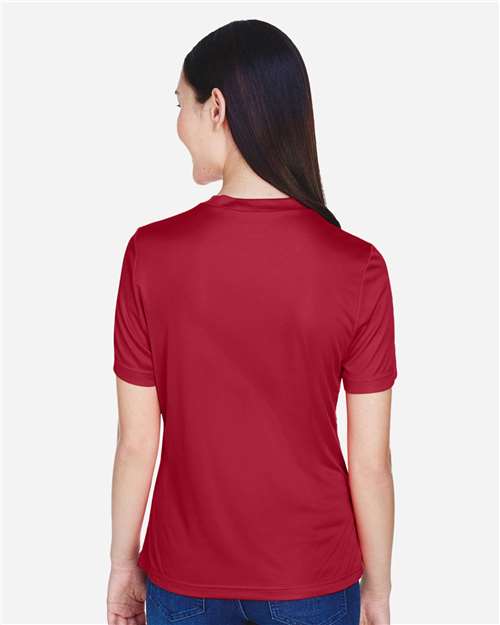 Rear View of Sport Scarlet Red Women's Zone Performance T-Shirt - TT11W