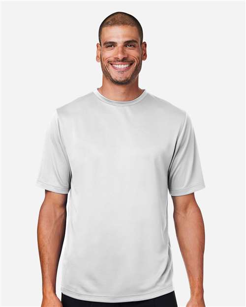 Left View of Sport Silver Men's Zone Performance Mesh T-Shirt - TT15