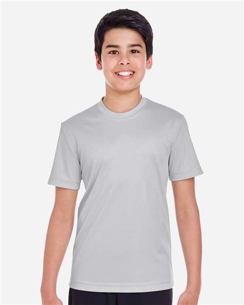 Rear View of Sport Silver Youth Zone Performance T-Shirt - TT11Y