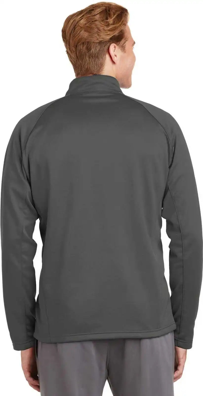 Sport Tek F243 Wick Fleece 1/4 Zip Pullover Dark Smoke Gray Black