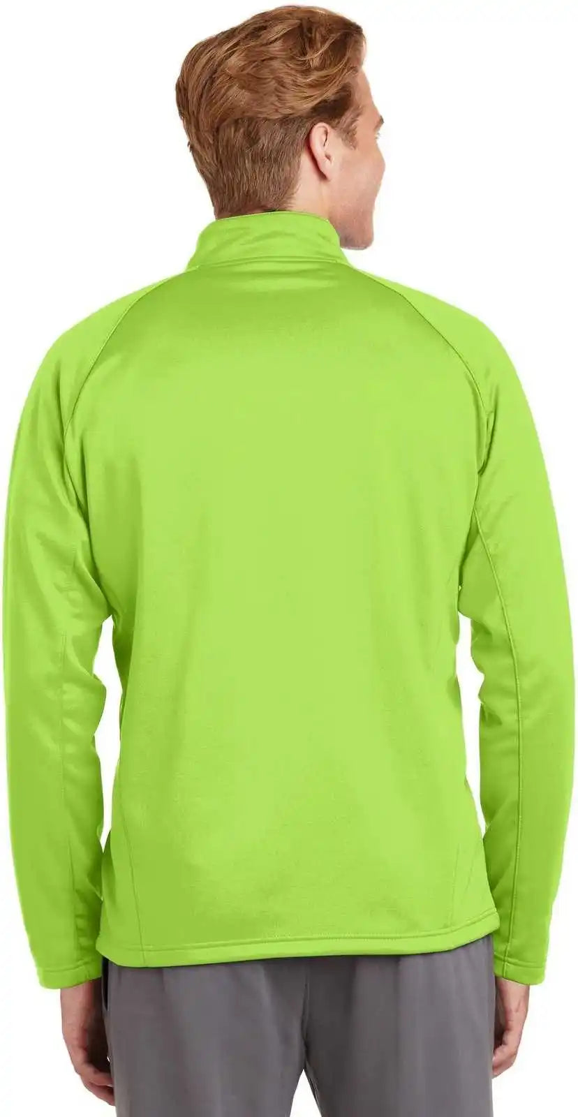 Sport-tek F243 Sport-wick Fleece 1/4-zip Pullover - Lime Shock Black - Adult s
