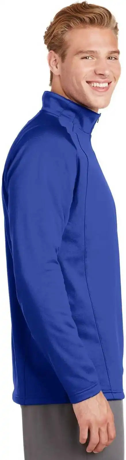 Sport-tek F243 Sport-wick Fleece 1/4-zip Pullover - True Royal Silver