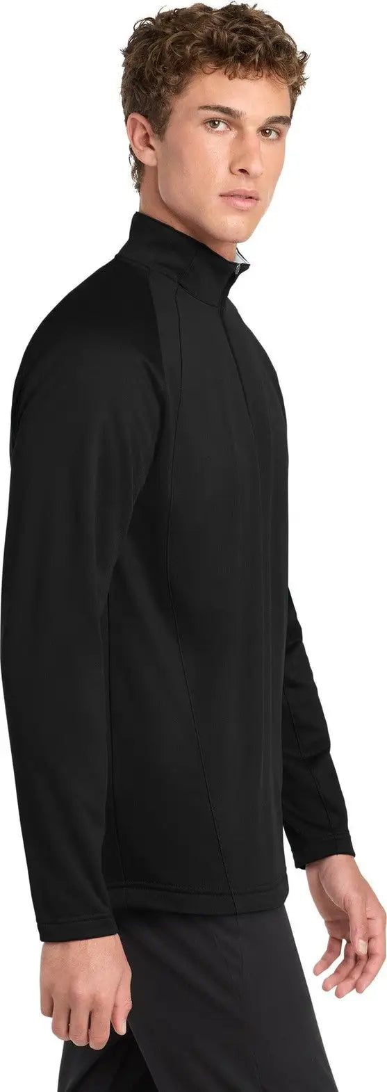 Sport-tek F243 Sport-wick Fleece 1/4-zip Pullover - Black Silver