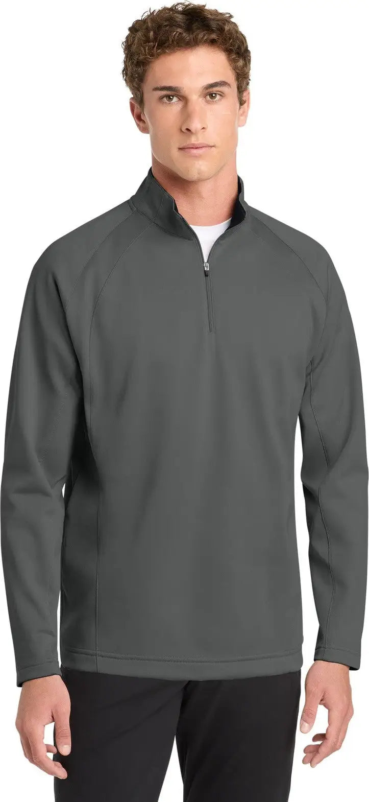 Sport-tek F243 Sport-wick Fleece 1/4-zip Pullover - Dark Smoke Gray Black