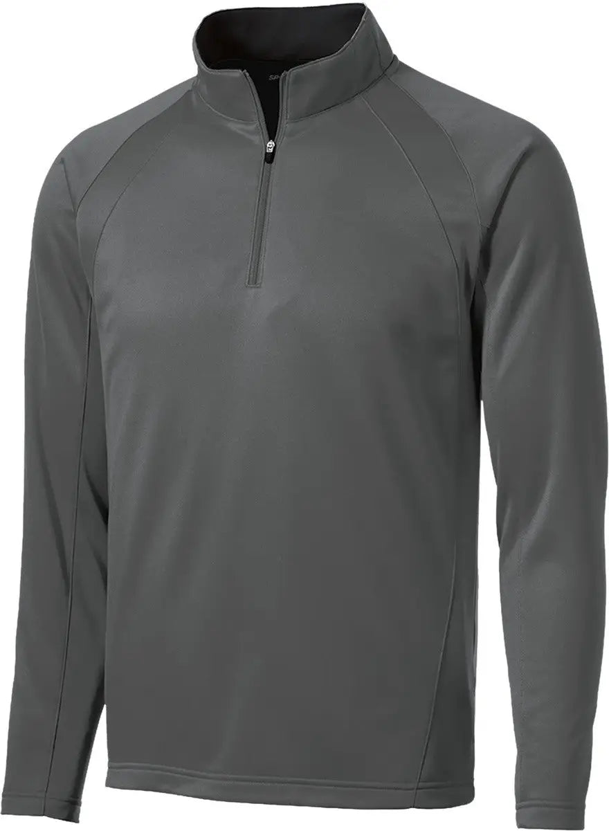 Sport-tek F243 Sport-wick Fleece 1/4-zip Pullover - Dark Smoke Gray Black