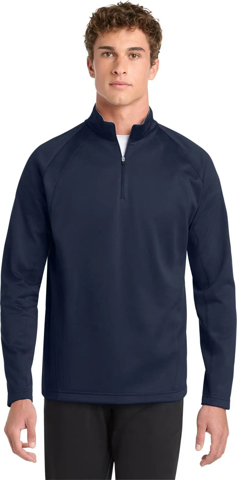 Sport-tek F243 Sport-wick Fleece 1/4-zip Pullover - Navy Silver