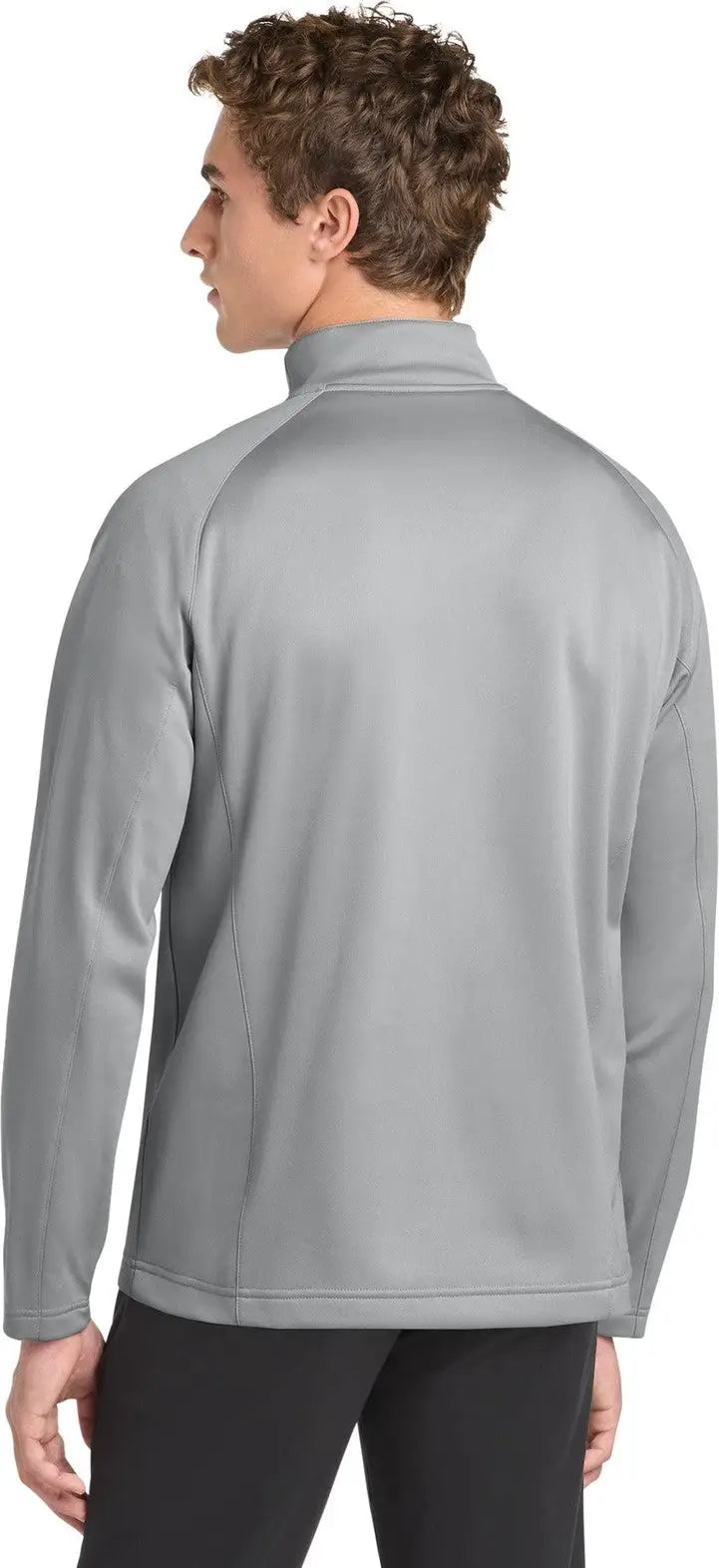 Sport-tek F243 Sport-wick Fleece 1/4-zip Pullover - Silver Black