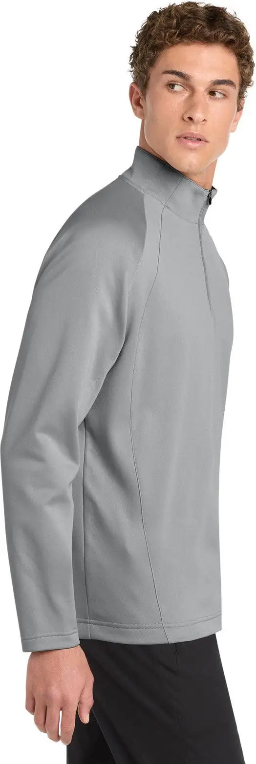 Sport-tek F243 Sport-wick Fleece 1/4-zip Pullover - Silver Black
