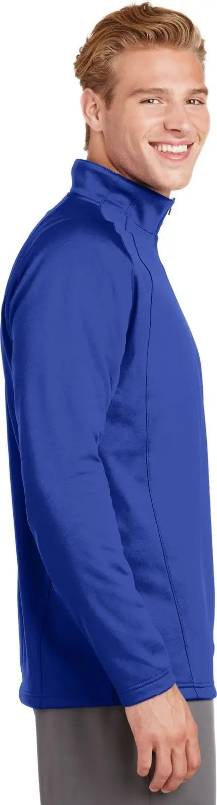 Sport-tek F243 Sport-wick Fleece 1/4-zip Pullover - True Royal Silver