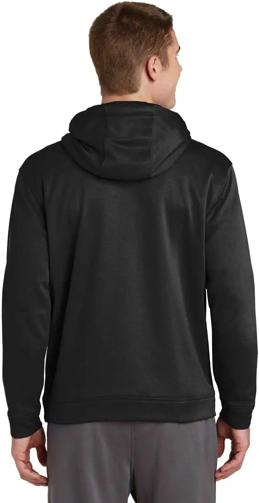 Sport Tek F244 Wick Fleece Hooded Pullover Black