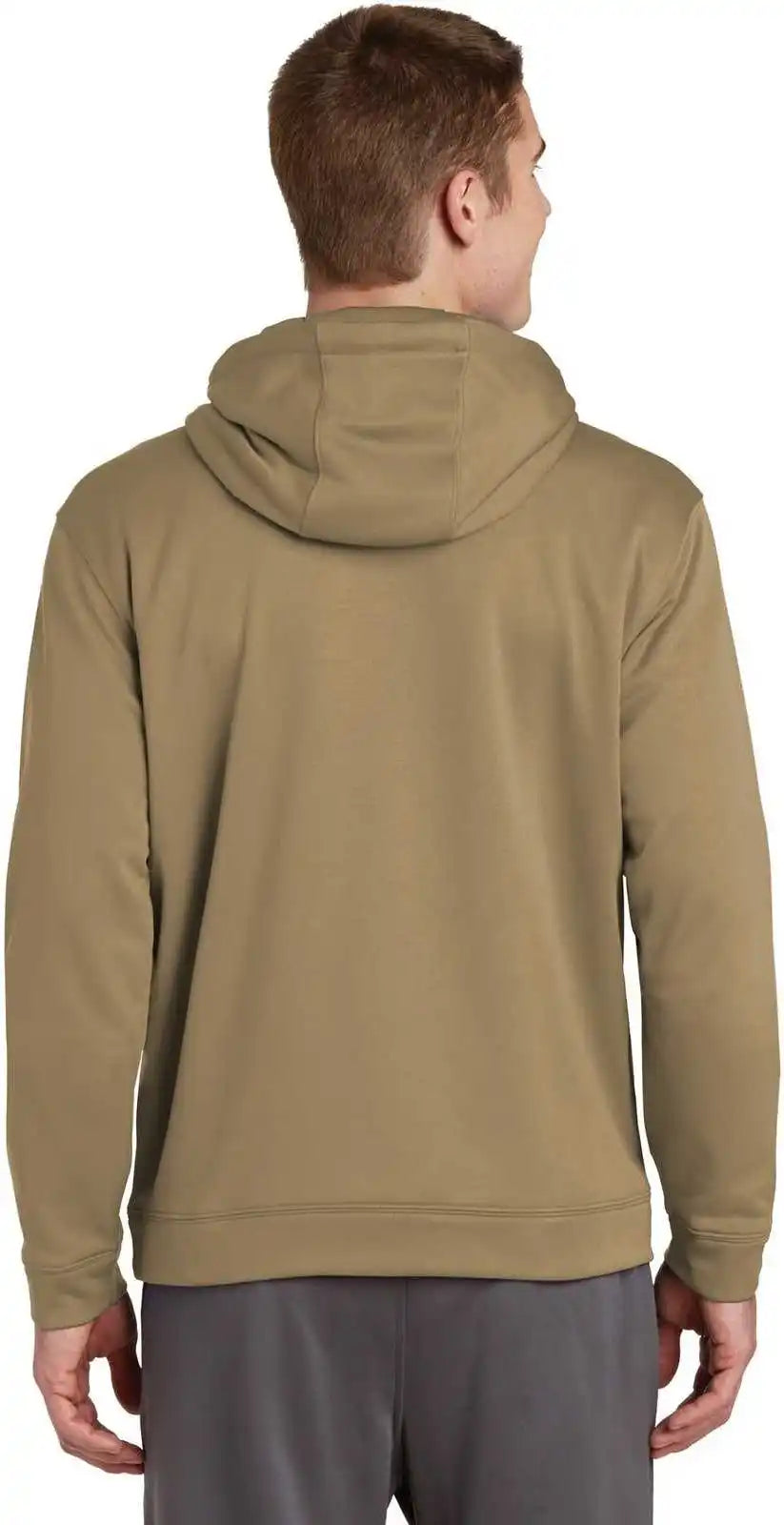 Sport Tek F244 Wick Fleece Hooded Pullover Coyote Brown
