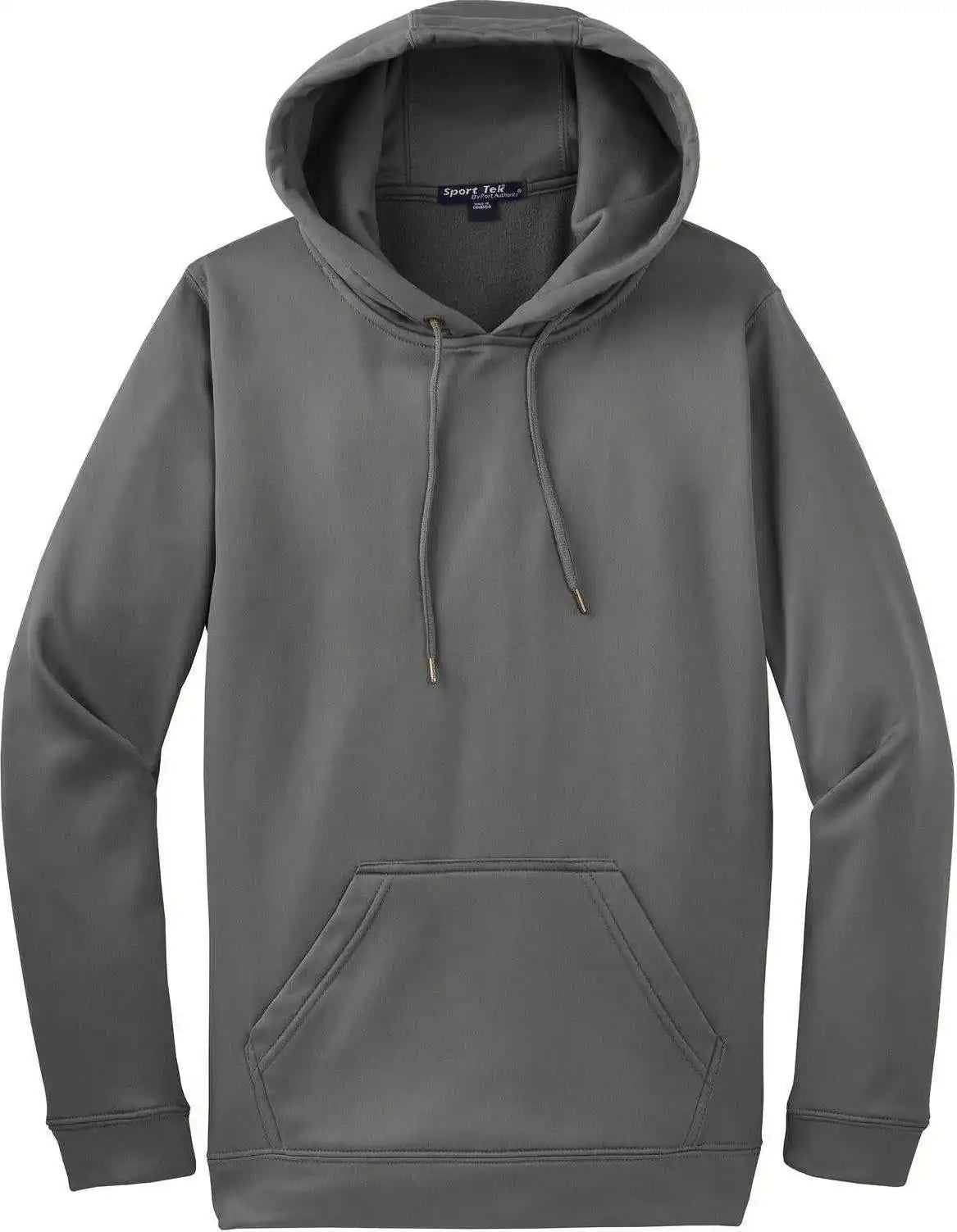 Sport Tek F244 Wick Fleece Hooded Pullover Dark Smoke Gray