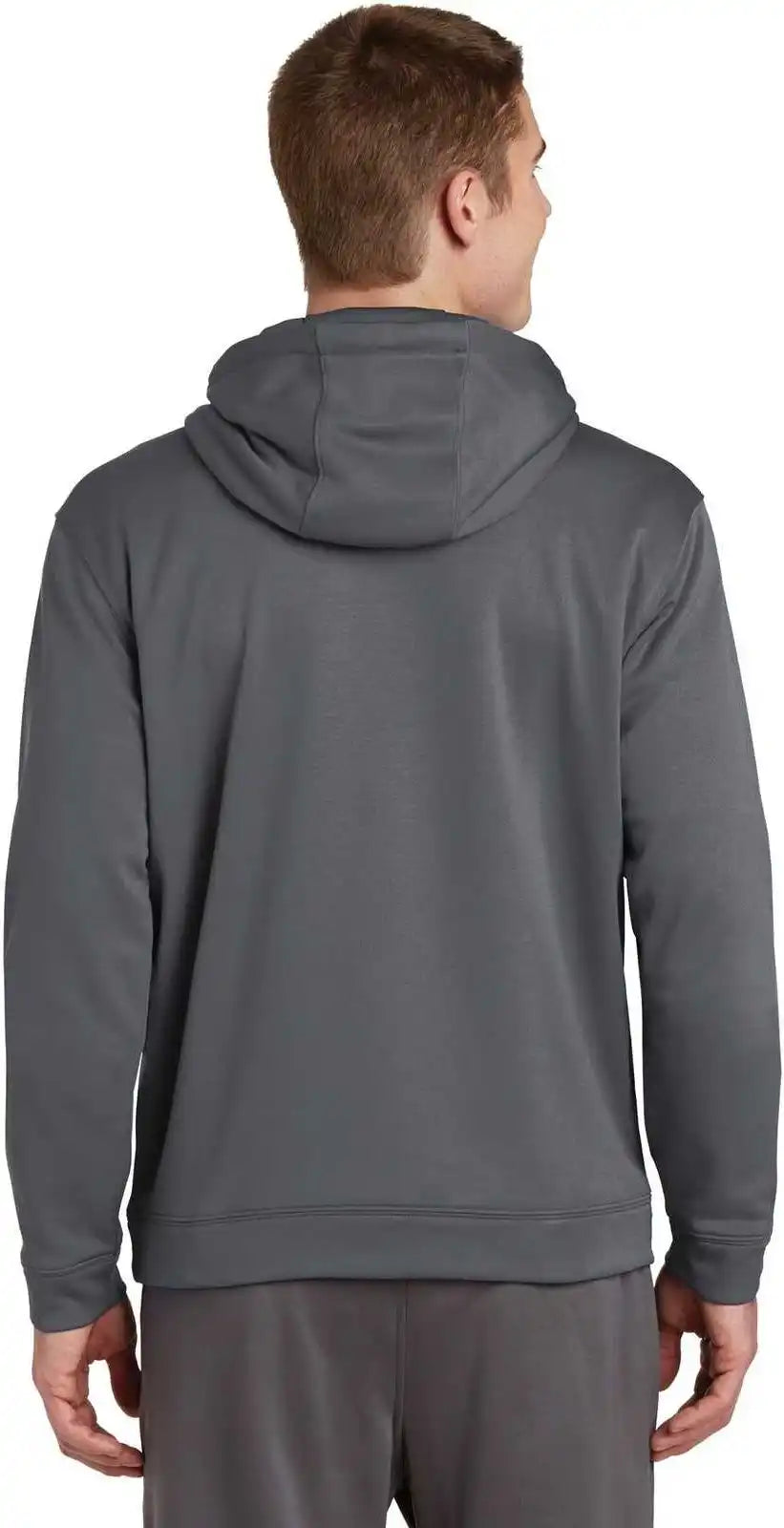 Sport Tek F244 Wick Fleece Hooded Pullover Dark Smoke Gray