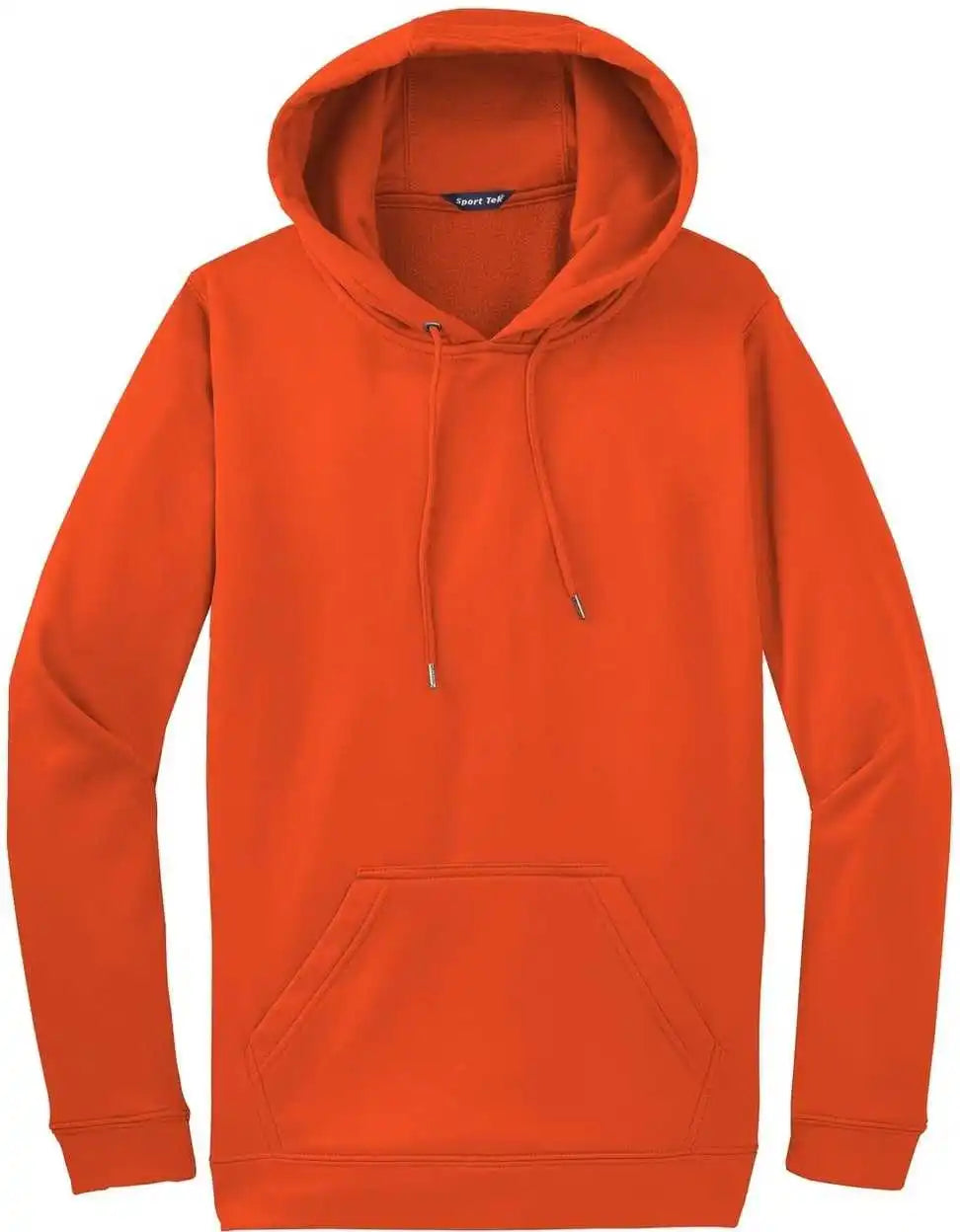 Sport Tek F244 Wick Fleece Hooded Pullover Deep Orange
