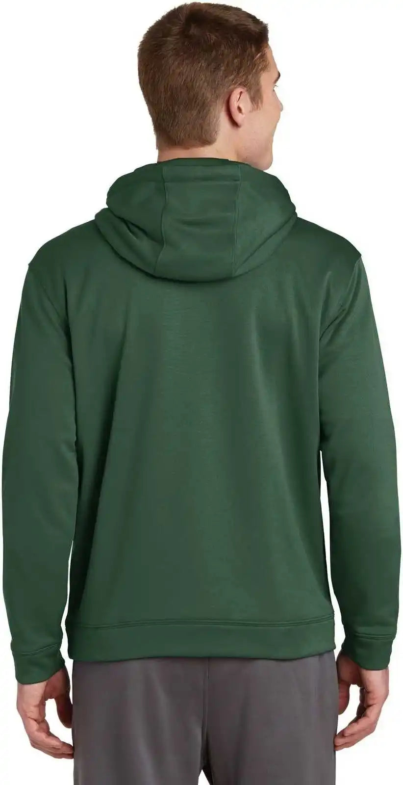 Sport Tek F244 Wick Fleece Hooded Pullover Forest Green