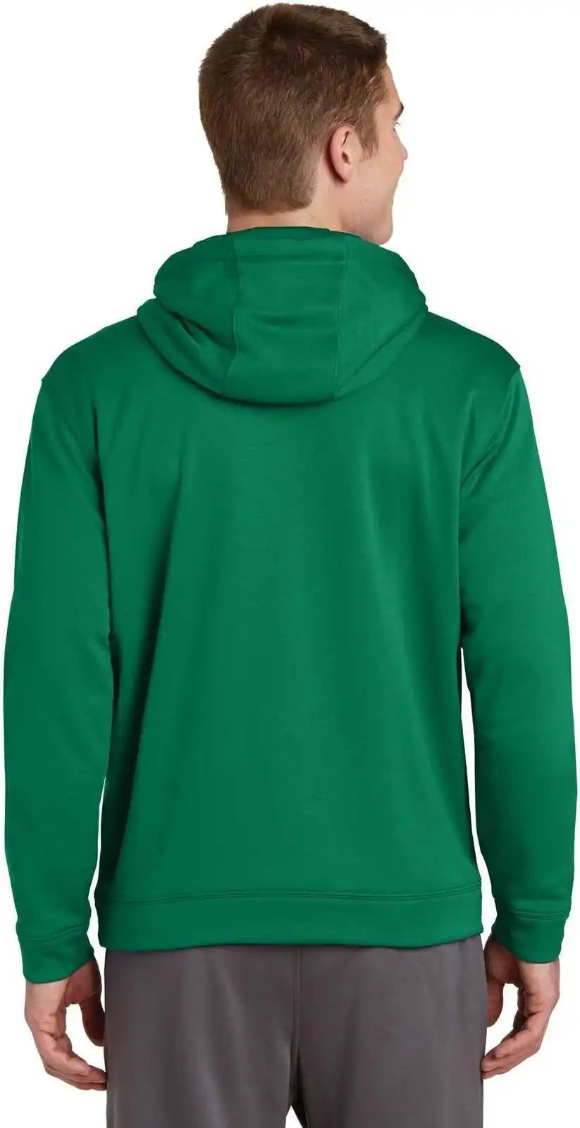 Sport Tek F244 Wick Fleece Hooded Pullover Kelly Green