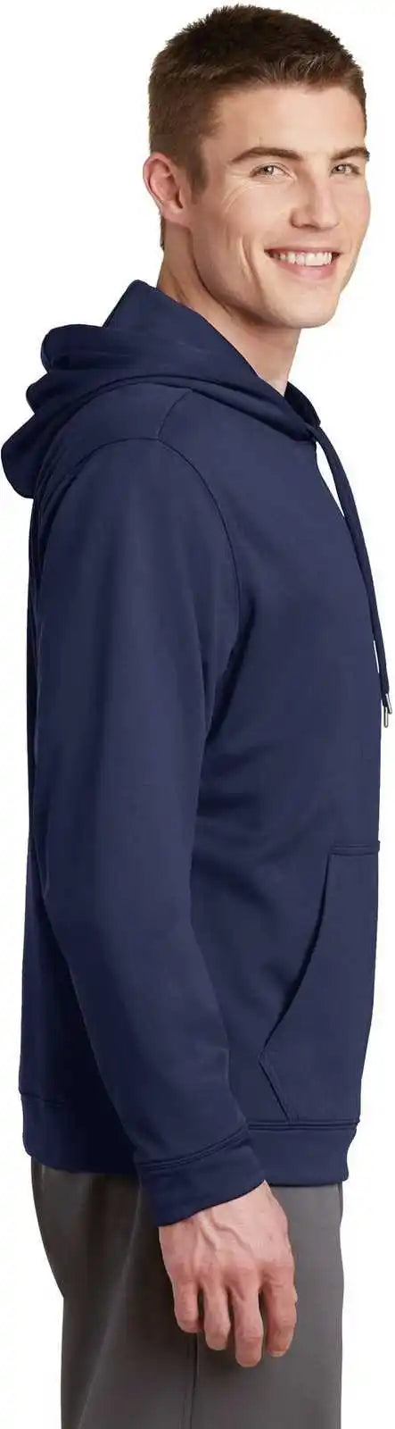 Sport Tek F244 Wick Fleece Hooded Pullover Navy