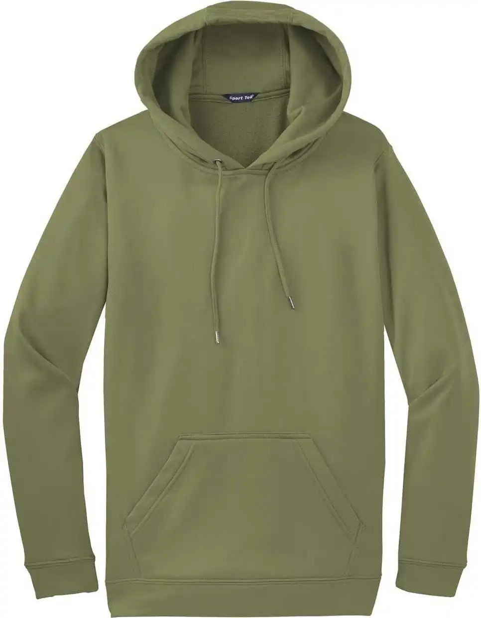 Sport Tek F244 Wick Fleece Hooded Pullover Olive Drab Green