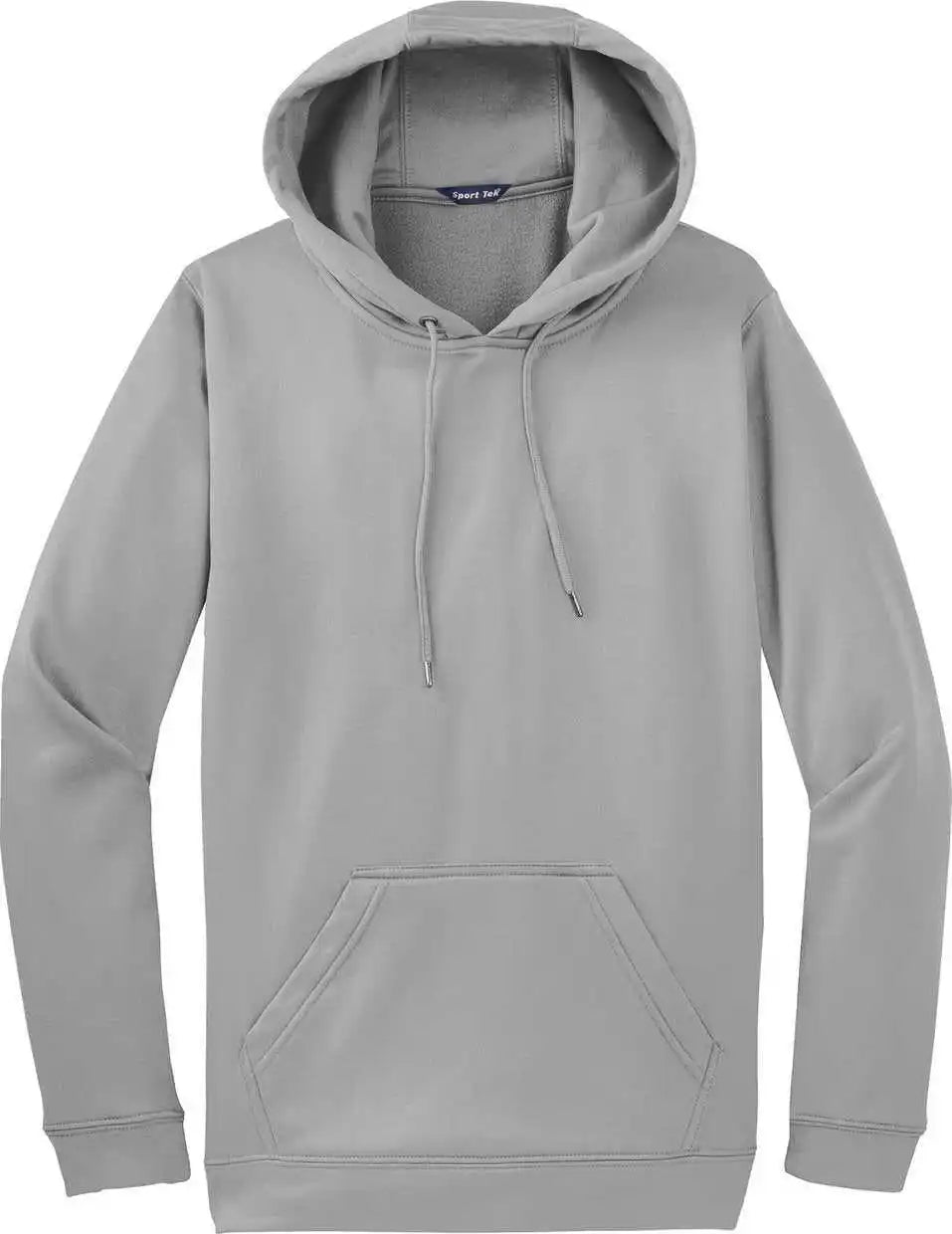 Sport Tek F244 Wick Fleece Hooded Pullover Silver