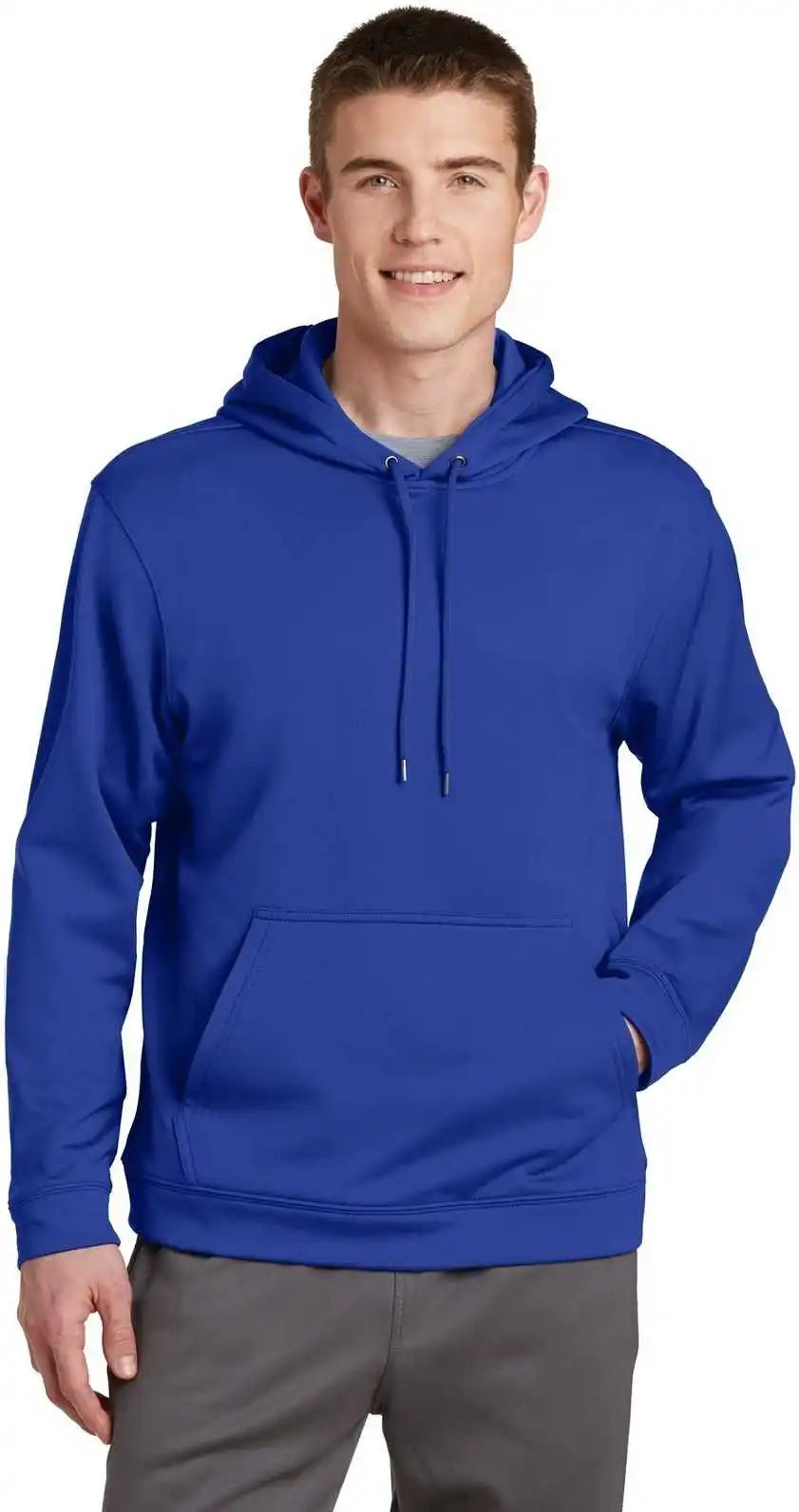 Sport Tek F244 Wick Fleece Hooded Pullover True Royal
