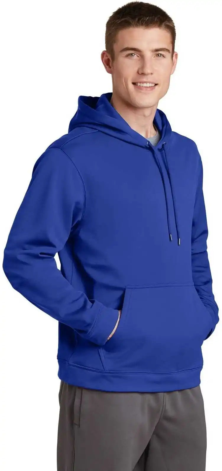 Sport Tek F244 Wick Fleece Hooded Pullover True Royal