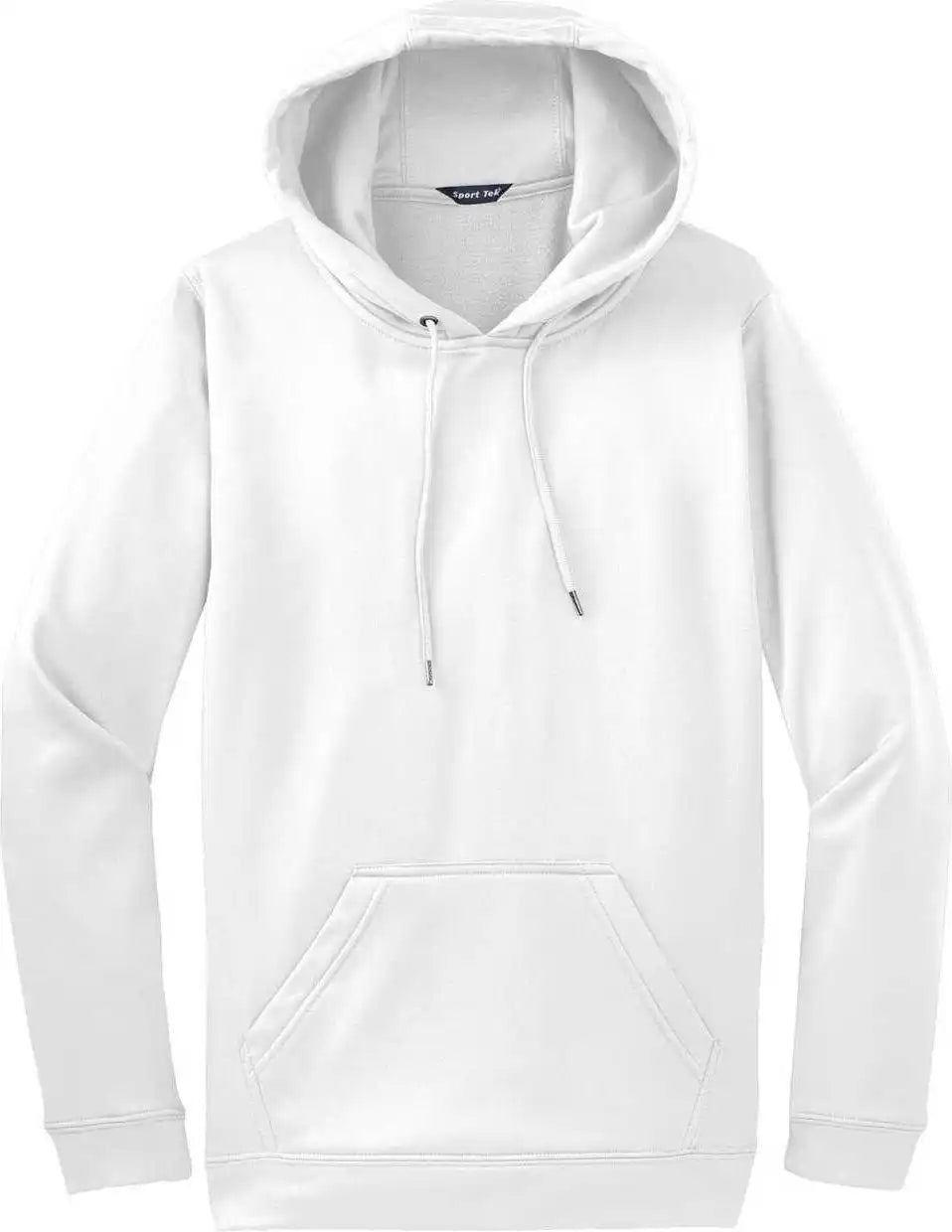 Sport Tek F244 Wick Fleece Hooded Pullover White