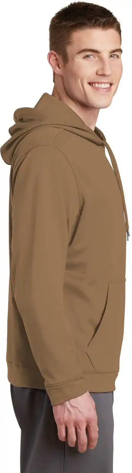 Sport-tek F244 Sport-wick Fleece Hooded Pullover - Woodland Brown