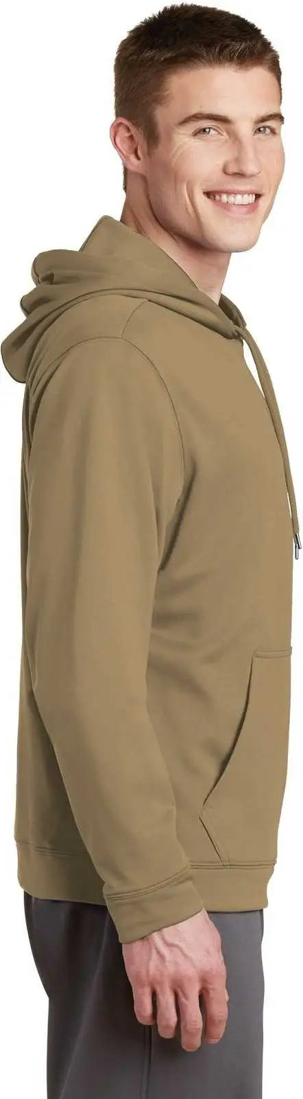 Sport-tek F244 Sport-wick Fleece Hooded Pullover - Coyote Brown