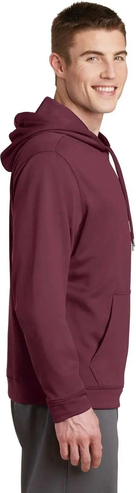 Sport-tek F244 Sport-wick Fleece Hooded Pullover - Maroon
